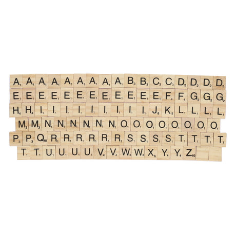 Clever Kidz Wooden Letter Tiles - Pack of 100