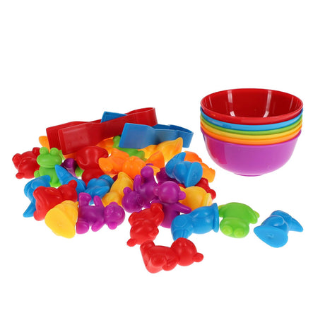 Clever Kidz Sorting Game Rainbow Animals - 44 Pieces