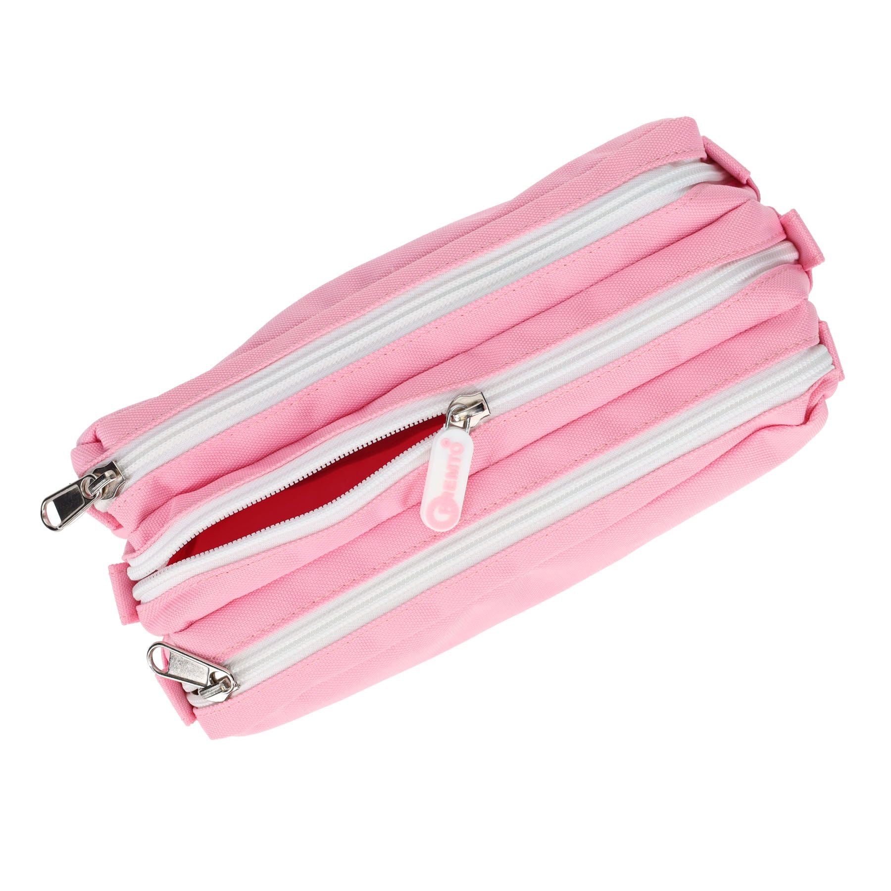 Premto 3 Pocket Pencil Case Pink Sherbet