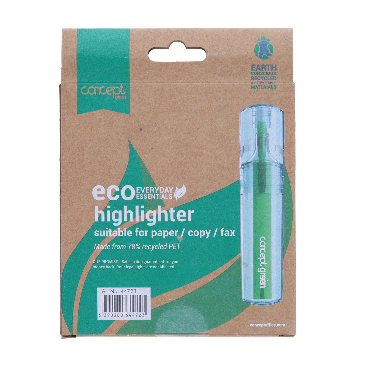 Concept Green Highlighter 1mm - 4mm - Pack of 4