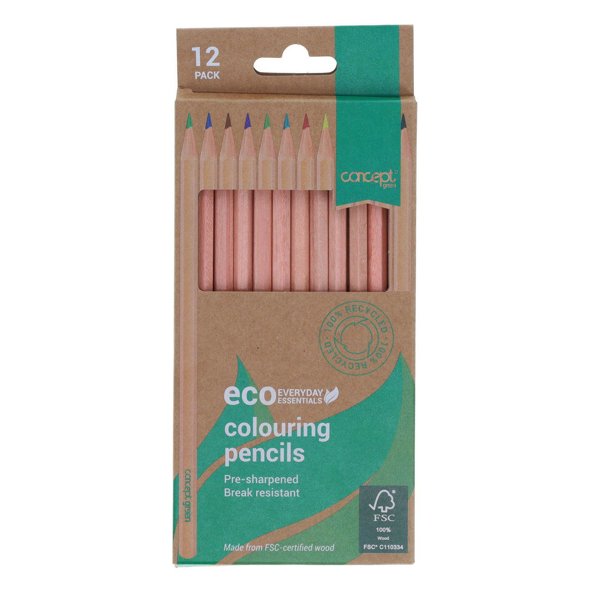 Concept Green Colouring Pencils - Pack of 12