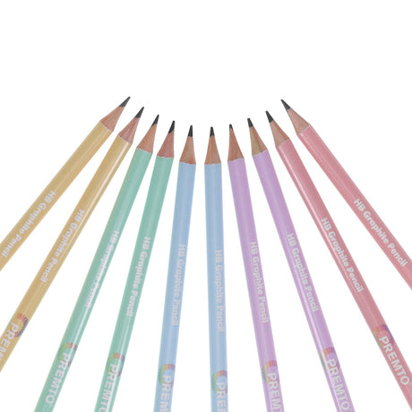 Premto Pastel HB Pencils With Eraser - Tub of 100