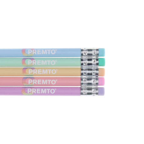 Premto Pastel HB Pencils With Eraser Tip - Pack of 5