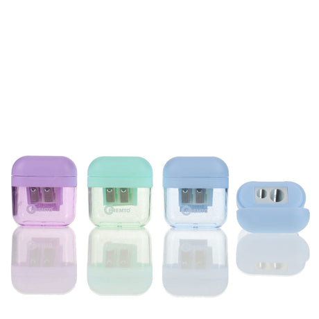 Premto Pastel Twin Hole Sharpener - Square - Cornflower Blue