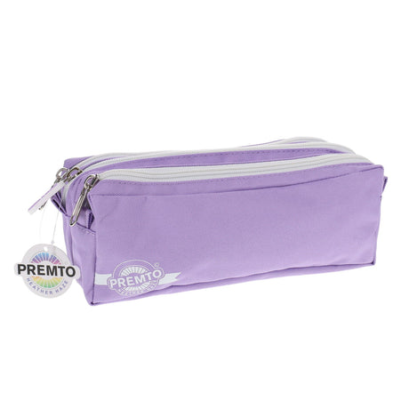 Premto 3 Pocket Pencil Case - Heather Haze