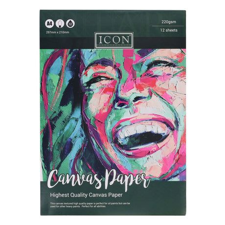 Icon A4 Canvas Paper - 220gsm - 12 Sheets