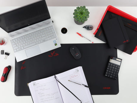 Leather Desk Pad in Black