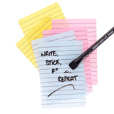 Stik.ie Reusable Stikie Notes - Assorted - 4x6 - Pack of 6