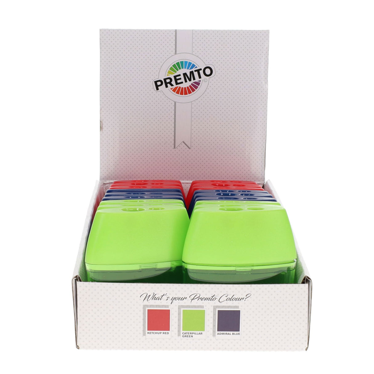 Premto Twin Hole Pencil Sharpener - Box of 18