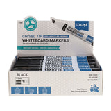 Concept Whiteboard Chisel Tip Marker - Black - Box of 12