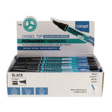 Concept Chisel Tip Permanent Marker - Black - Box of 12