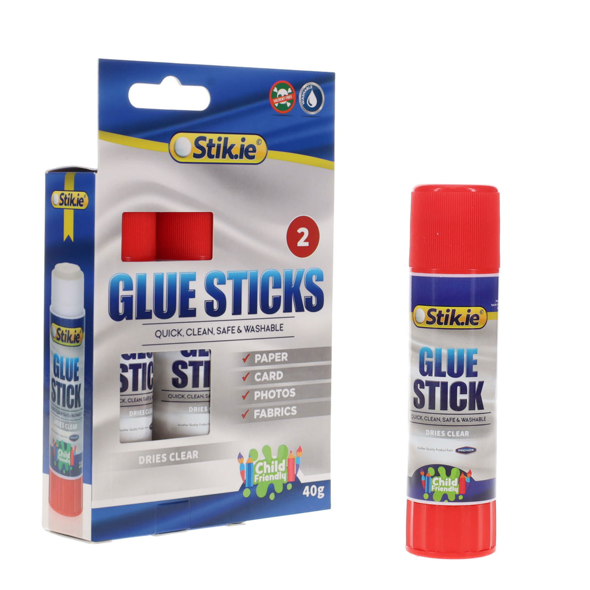 Stik:ie Glue Stick - 40g - Pack of 2