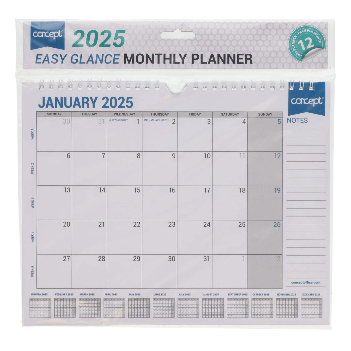 Concept 2025 Easy Glance Monthly Planner