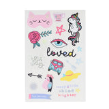 Crafty Bitz Assorted Clear Sticker Pad - 6 Sheets - Love