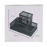 Concept Multifunctional Metal Desk Tidy - Black