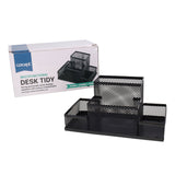 Concept Multifunctional Metal Desk Tidy - Black