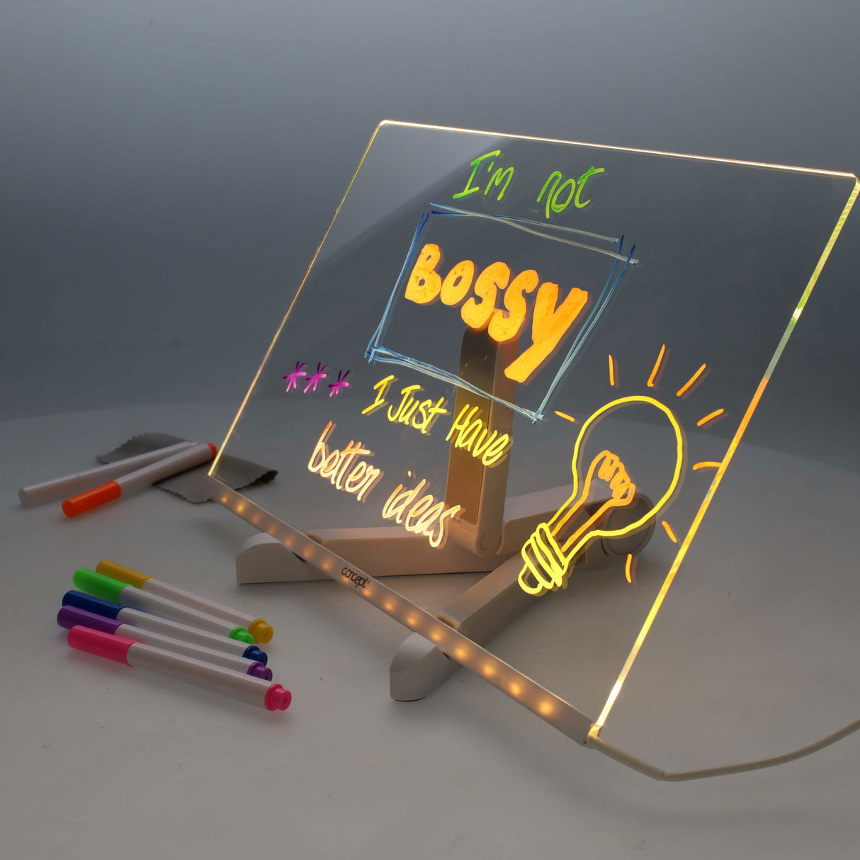 Concept Acrylic LED Notice Board - 200 x 300mm