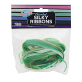 Crafty Bitz Silky Ribbons - 10m - Green