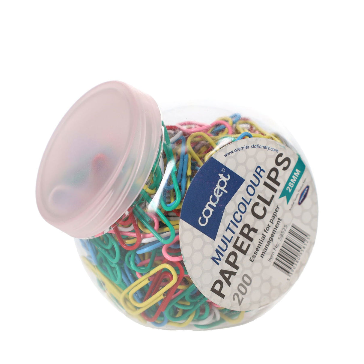 Premier Office Paper Clips - Multicolour - Tub of 200