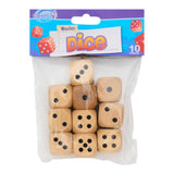 Clever Kidz Wooden Dice - Pack of 10 | Stationery Shop UK