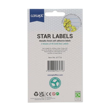 Pro:Form Gold Stars - Pack of 135