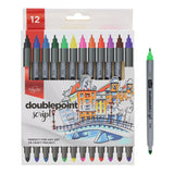 Pro:Scribe Double Sided Thick/Thin Markers - Pack of 12