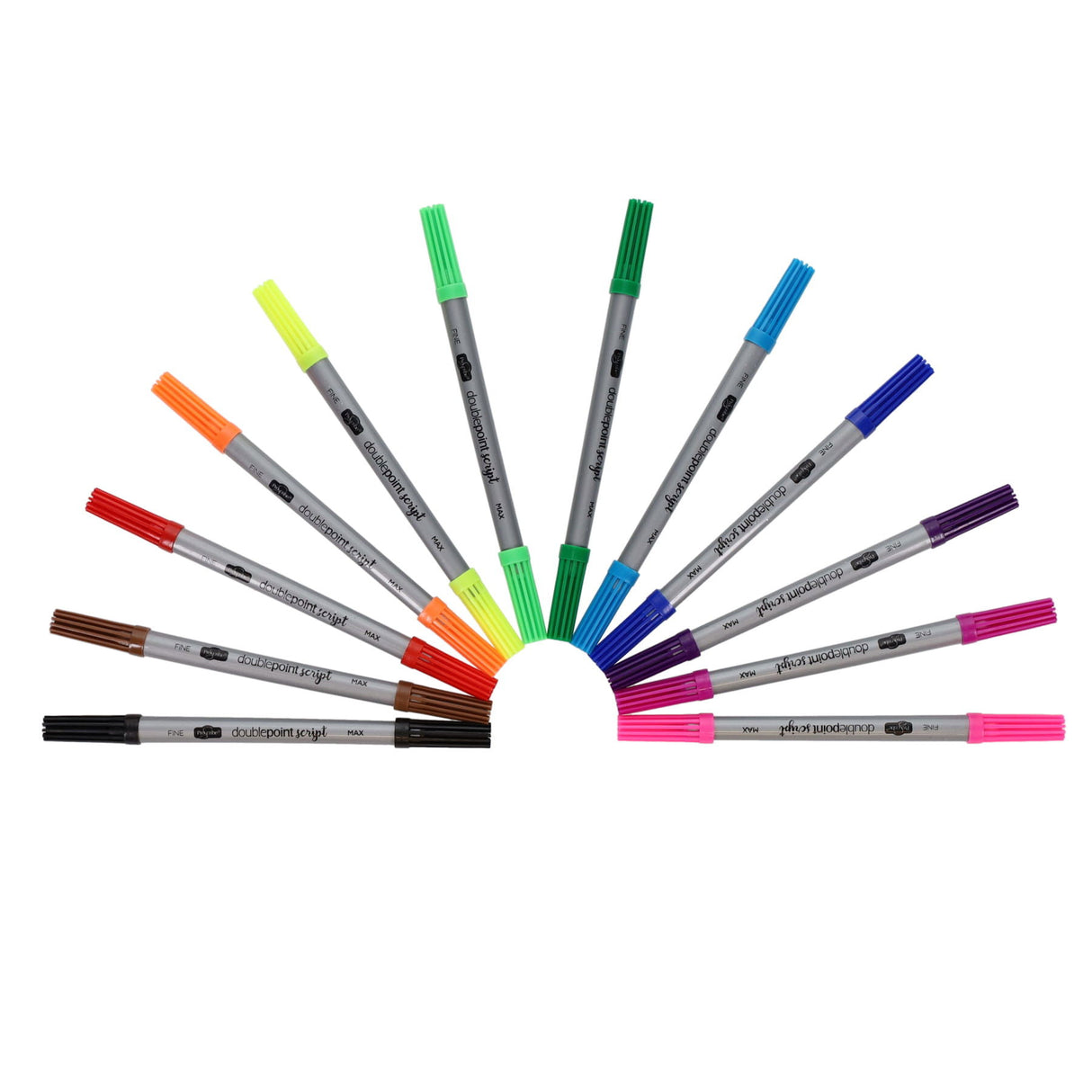 Pro:Scribe Double Sided Thick/Thin Markers - Pack of 12