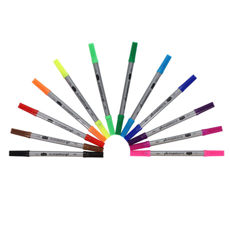 Pro:Scribe Double Sided Thick/Thin Markers - Pack of 12