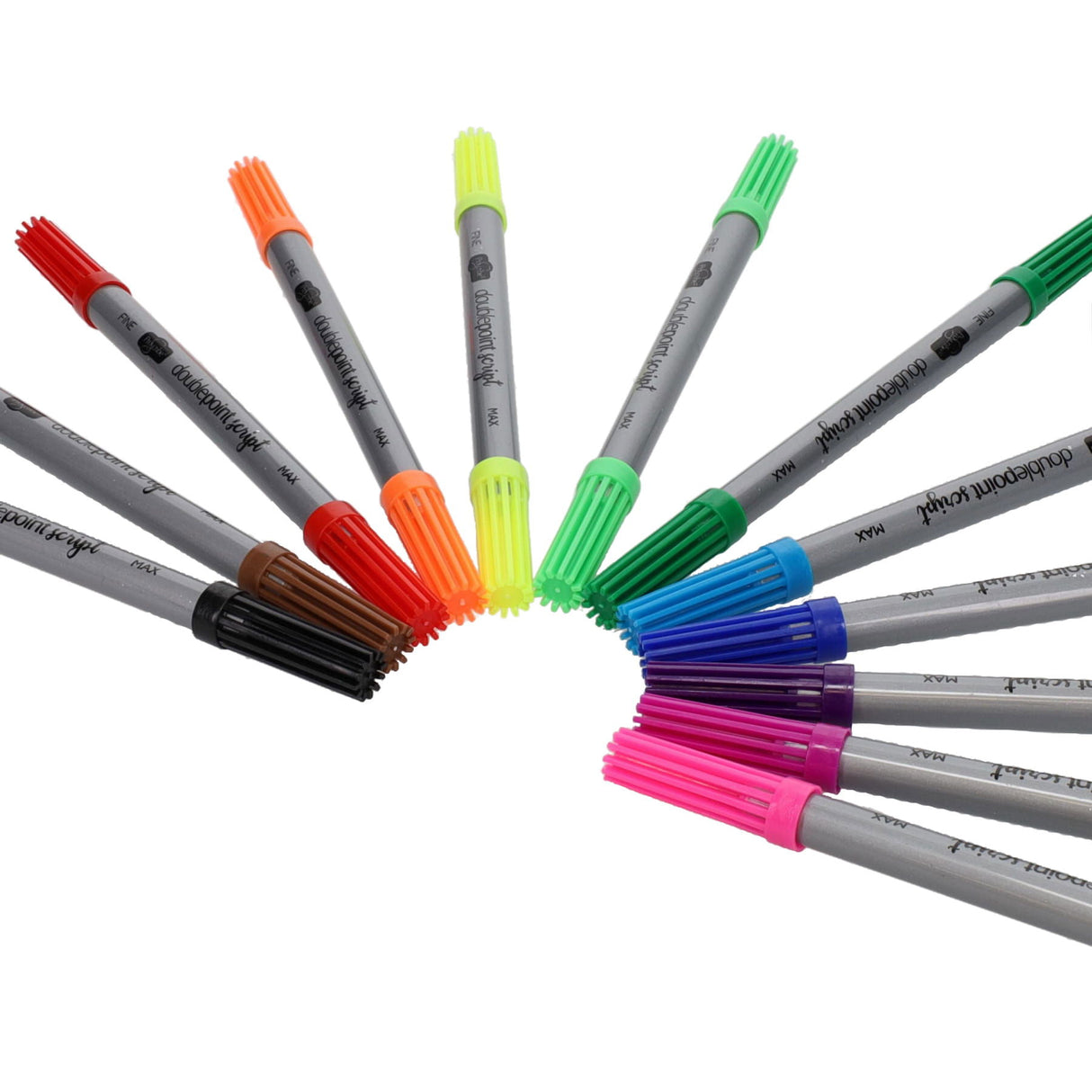 Pro:Scribe Double Sided Thick/Thin Markers - Pack of 12