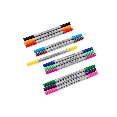 Pro:Scribe Double Sided Thick/Thin Markers - Pack of 12