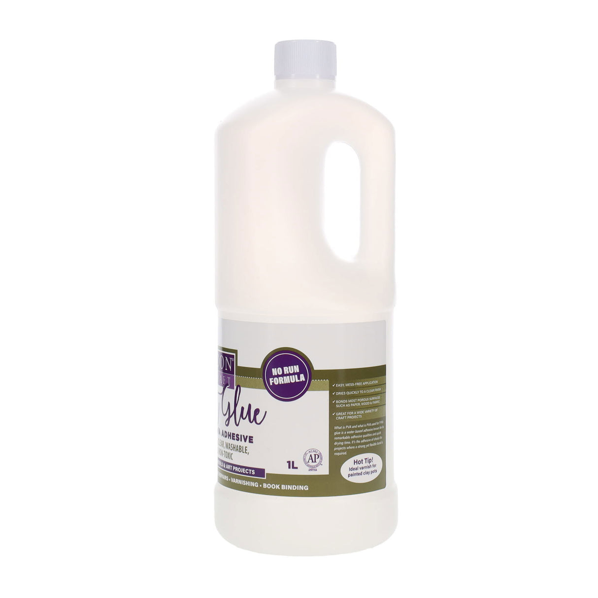 Icon PVA Craft Glue - Fast Drying, Clear & Washable - 1 Litre Bottle