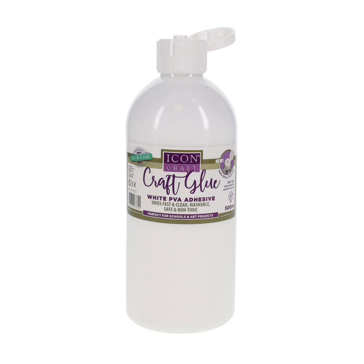 Icon PVA Craft Glue - Fast Drying, Clear & Washable - 500ml Bottle