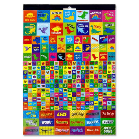 Clever Kidz Deluxe Reward Sticker Pad - 12 Sheets with 2500+ Stickers