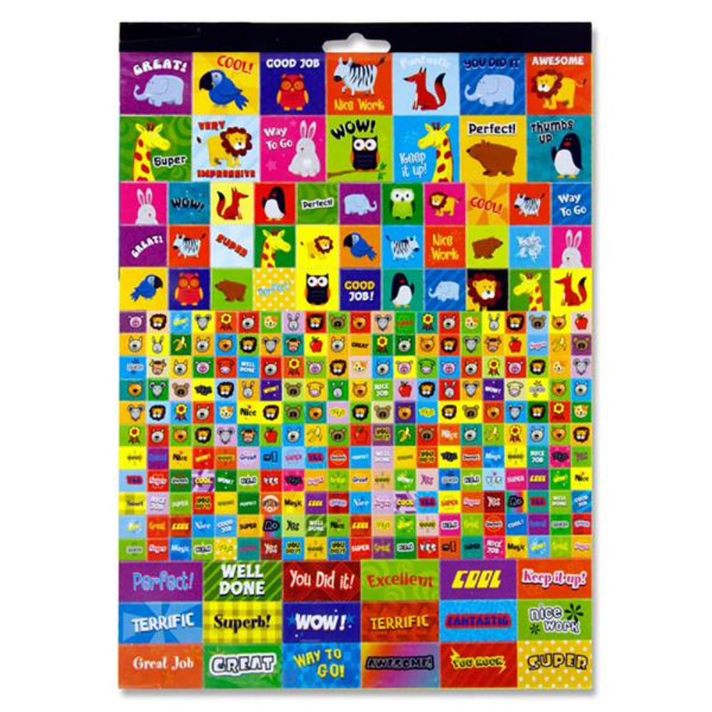 Sticker For Clever Clever Kidz Deluxe Reward Sticker Pad - 12 Sheets with 2500+ Stickers ...