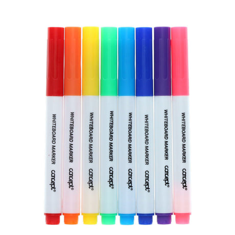 Premier Office Dry Wipe Whiteboard Markers with Bullet Tip - Pack of 8