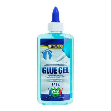 Stik-ie Easy Flow Gel Glue - 148g - Blue | Stationery Shop UK
