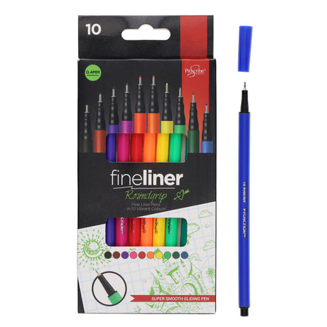 Pro:Scribe Fineliner Pens - Roundgrip - Pack of 10