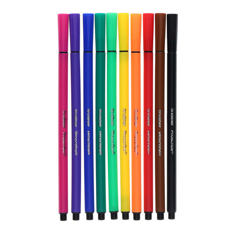 Pro:Scribe Fineliner Pens - Roundgrip - Pack of 10