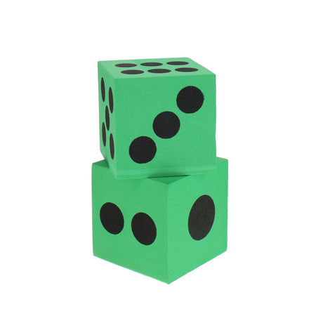 Clever Kidz Learn & Play Giant Dice - Green - Pack of 2