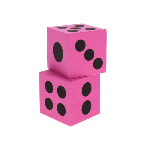 Clever Kidz Learn & Play Giant Dice - Pink - Pack of 2