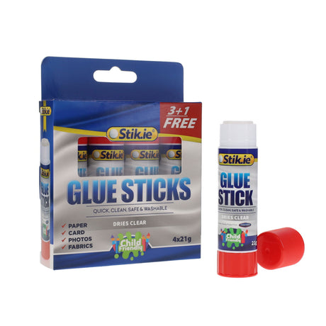 Stik-ie Glue Sticks - Pack of 3+1 Free