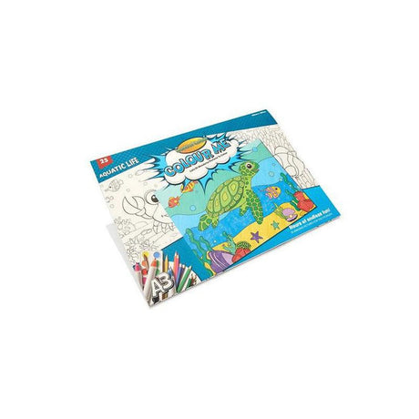 World of Colour A3 Colouring Book - 25 Sheets - Aquatic Life