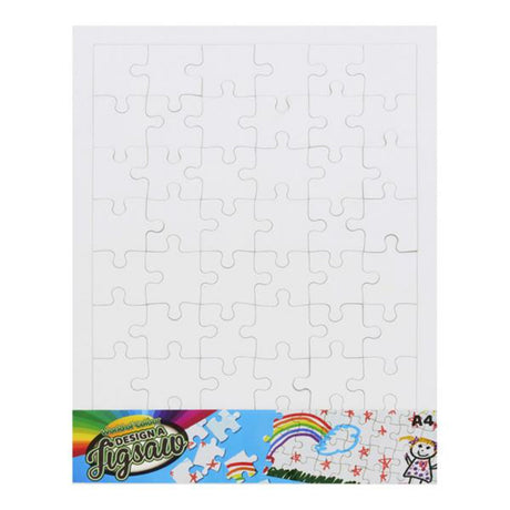World of Colour A4 Design a Jigsaw - Make Your Own Jigsaw Puzzle-Activity Books-World of Colour|StationeryShop.co.uk