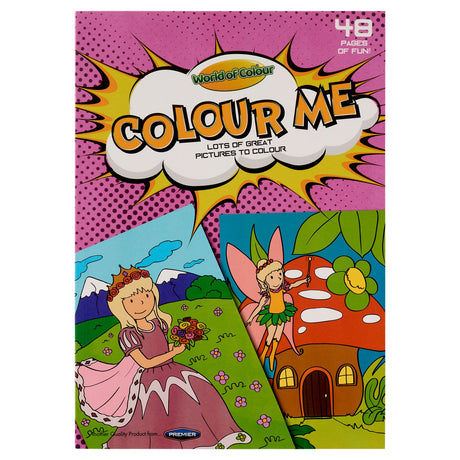 World of Colour A4 Perforated Colour Me Colouring Book - 48 Pages - Weekend Adventures | Stationery Shop UK