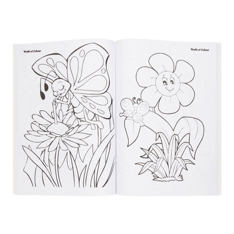 World of Colour A4 Perforated Colour Me Colouring Book - 96 Pages - Back to Nature | Stationery Shop UK