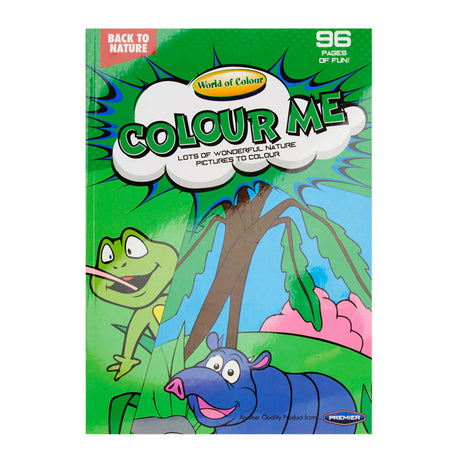 World of Colour A4 Perforated Colour Me Colouring Book - 96 Pages - Back to Nature-Kids Colouring Books-World of Colour|StationeryShop.co.uk