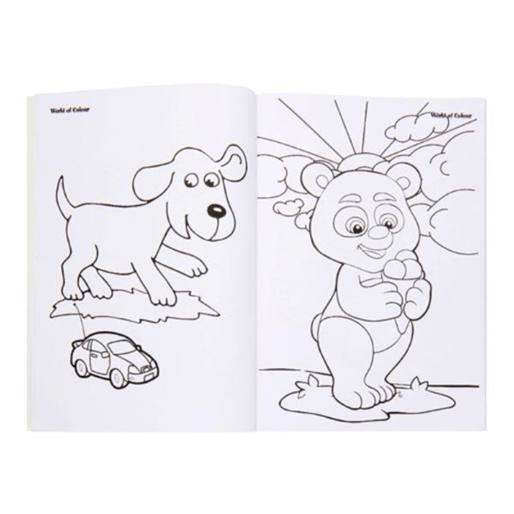 World of Colour A4 Perforated Colour Me Colouring Book - 96 Pages - Living the Life! | Stationery Shop UK