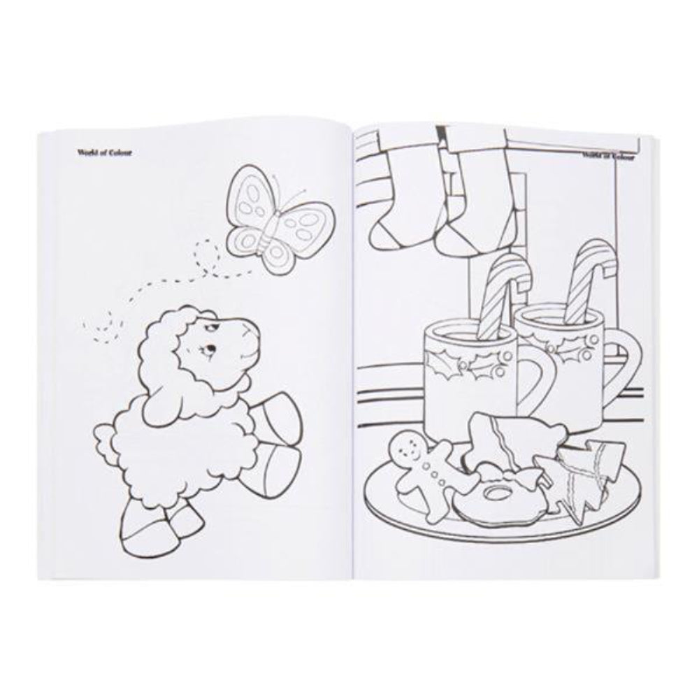 World of Colour A4 Perforated Colour Me Colouring Book - 96 Pages - Living the Life! | Stationery Shop UK