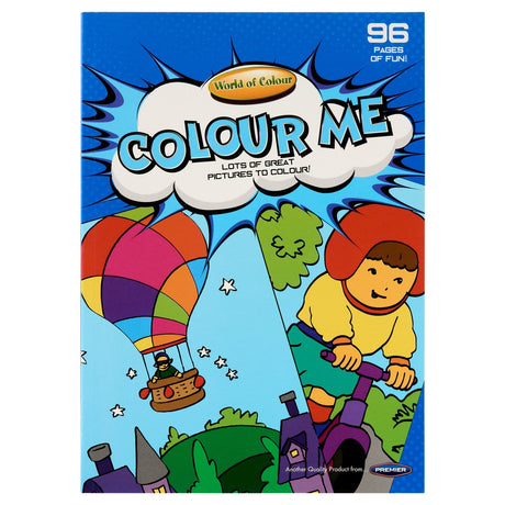 World of Colour A4 Perforated Colour Me Colouring Book - 96 Pages-Kids Colouring Books-World of Colour|StationeryShop.co.uk
