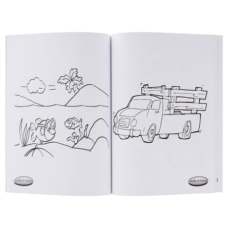 World of Colour A4 Perforated Colouring Book - 96 Pages | Stationery Shop UK